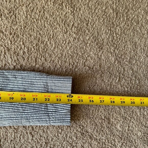 Loft Blazer Womens 4 NWT Seersucker 1 Button Close Striped Notch Cotton Blend - Picture 10 of 14